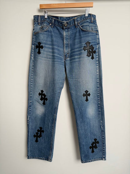 Chrome Hearts 20 Cross Patch Orange Tab Levi's Sz. 33x30