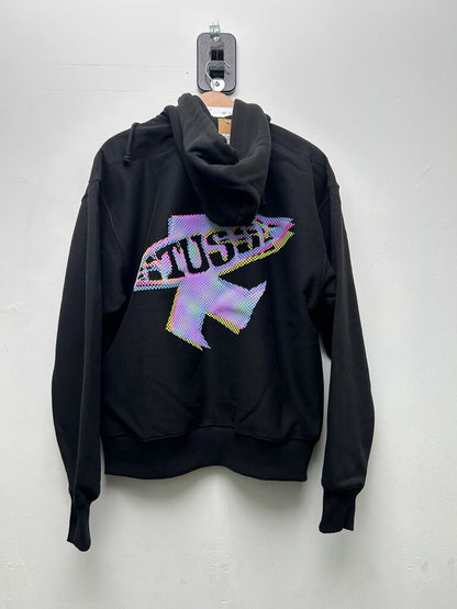 New Stussy Dot Surf Black Zip Hoodie sz.M