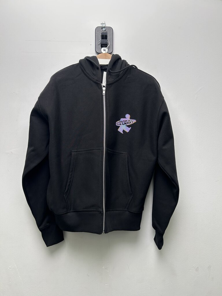 New Stussy Dot Surf Black Zip Hoodie sz.M