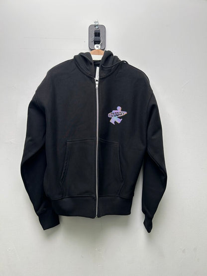 New Stussy Dot Surf Black Zip Hoodie sz.M