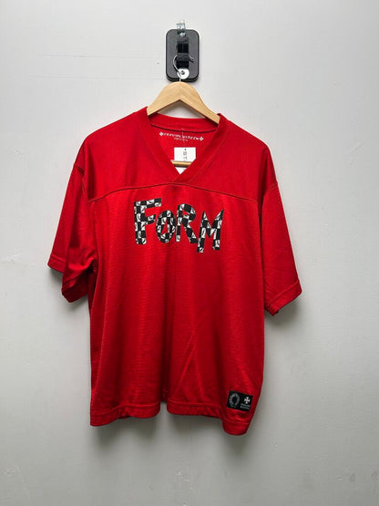 Preowned Chrome Hearts Red Matty Boy Mesh Short Sleeve Jersey sz.L