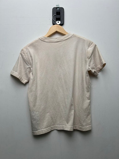 Preowned 424 White Rolling Stones Shoulder Pads Tee Sz.XS