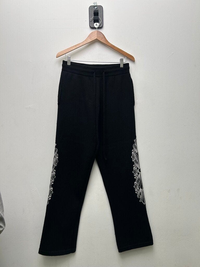 Preowned Chrome Hearts Black Cashmere Sweatpants sz.S