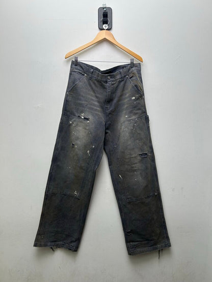 Preowned HMDD Grey Painter Double Knee Sz.Medium