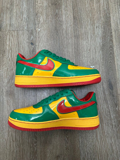 Preowned Nike AF1 Lucky Green Yachty Concrete AF1 sz.8.5