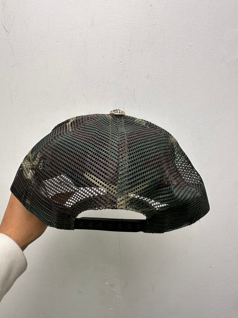 Preowned Chrome Hearts CH Black Camo Trucker