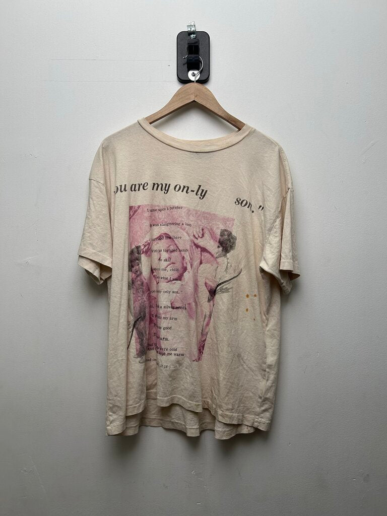 Preowned ERD You are my Only Son Cream Tee sz.M