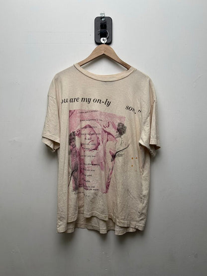 Preowned ERD You are my Only Son Cream Tee sz.M