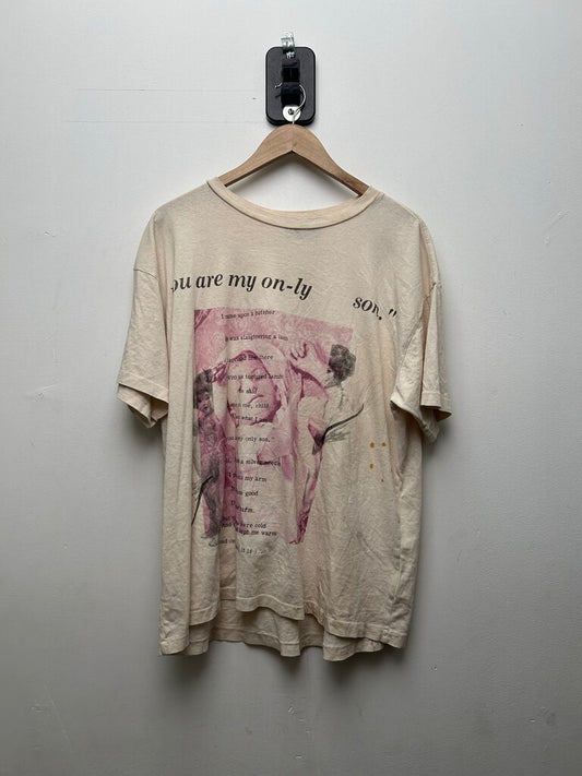 Preowned ERD You are my Only Son Cream Tee sz.M