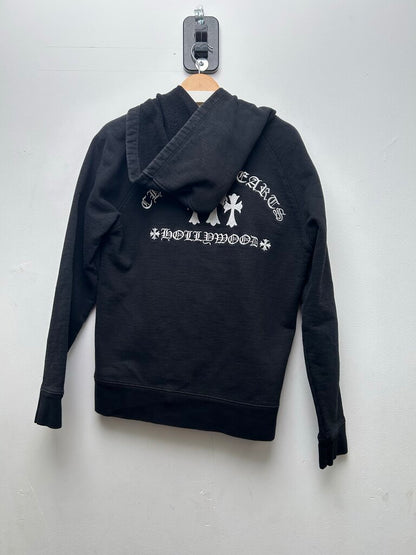 Preowned Chrome Hearts King Taco Black Cashmere Embroidered Zip Hoodie sz.M
