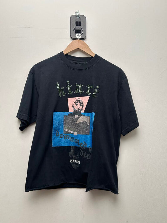 Preowned Paly Kiari Black Rhinestone Tee Size Small