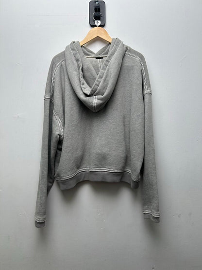 Preowned Gv Gallery Grey Orange Spellout Hoodie Sz.XL