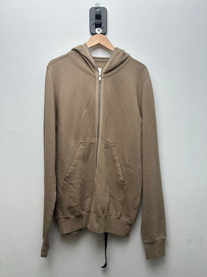 New Rick Owens Flesh Tan Gimp Zip Up Hoodie Sz.XL