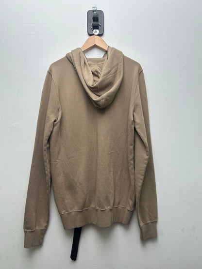 New Rick Owens Flesh Tan Gimp Zip Up Hoodie Sz.XL