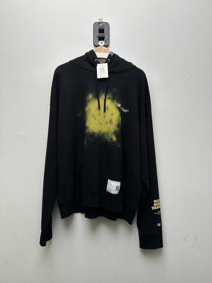 New MMY Black Smiley Hoodie Size 48