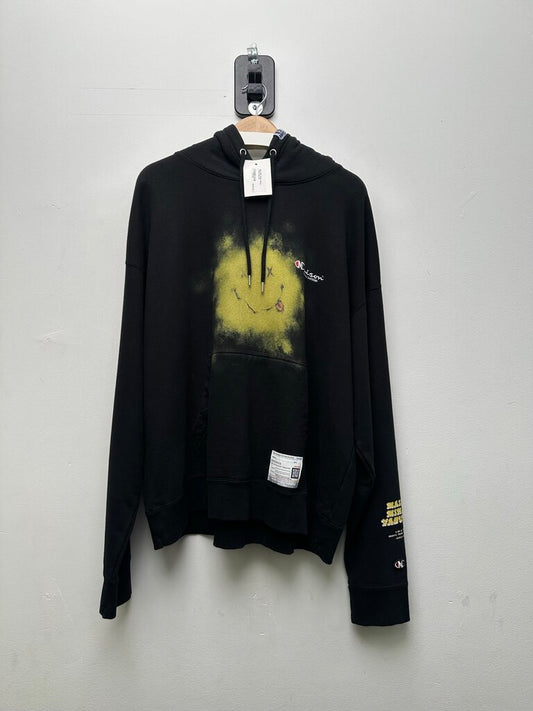 New MMY Black Smiley Hoodie Size 48
