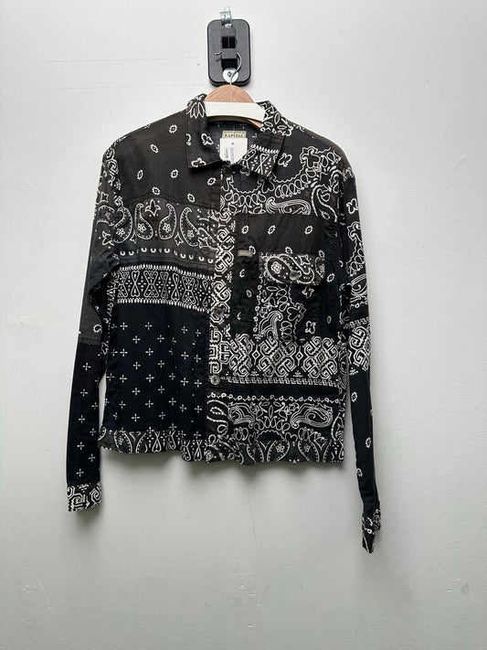 New Kapital Black Paisley Button Up Size 5