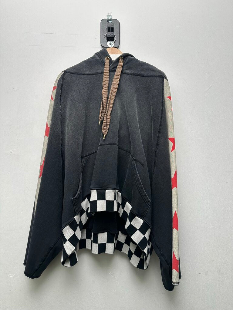 New Kapital Black Red Star Hoodie One Size