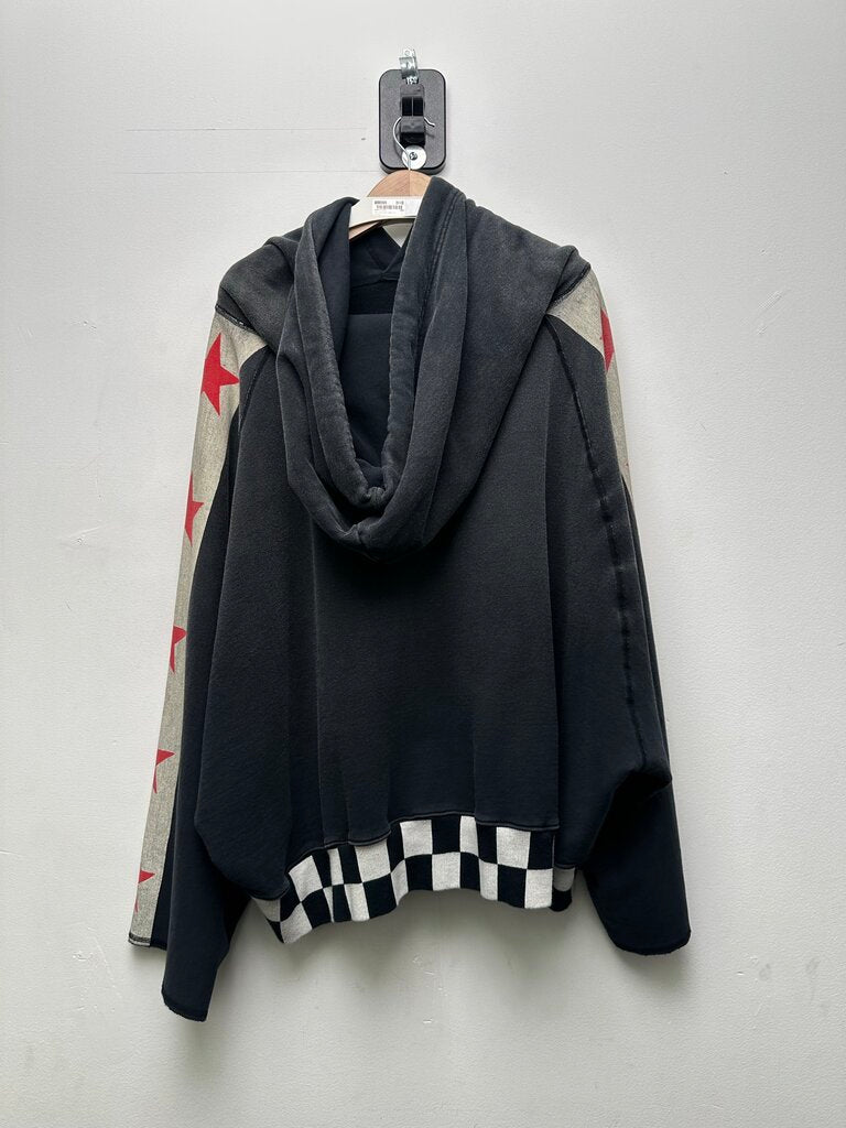 New Kapital Black Red Star Hoodie One Size