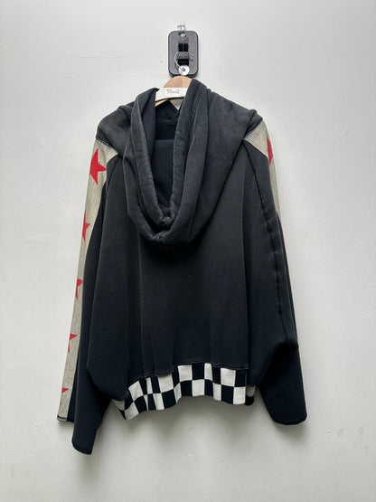 New Kapital Black Red Star Hoodie One Size
