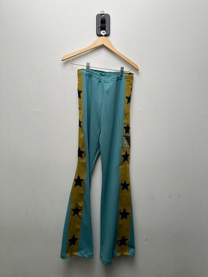 New Kapital Teal Yellow Star Pants Size 3