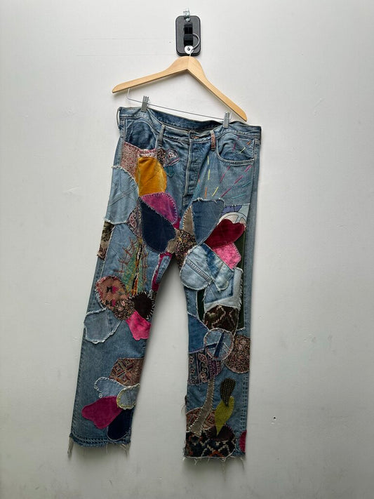 Preowned Kapital Acid Patchwork Denim sz.38