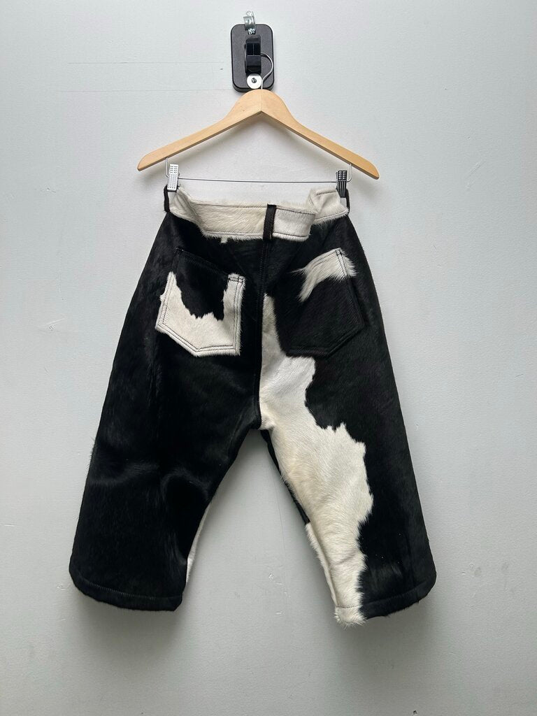 New NYRVA Cowhide Black White Cargo Short Size 32