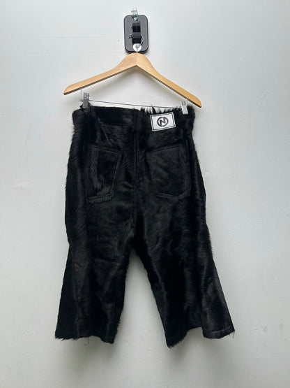 New NYRVA Black Mohair Shorts Size 36