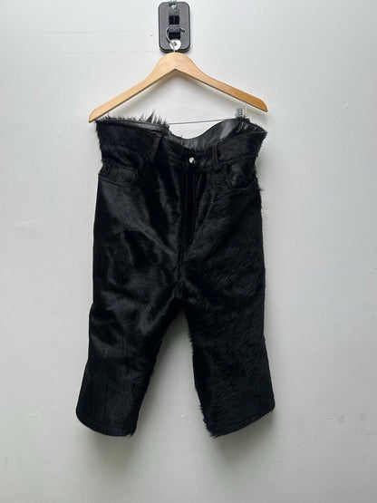 New NYRVA Black Mohair Shorts Size 36