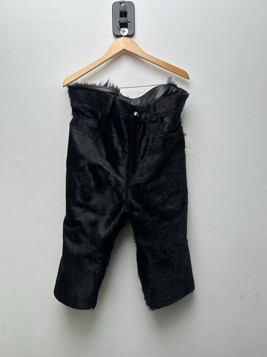 New NYRVA Black Mohair Shorts Size 36