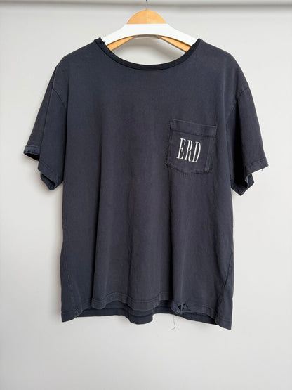 Preowned ERD Black Pocket Tee size XL