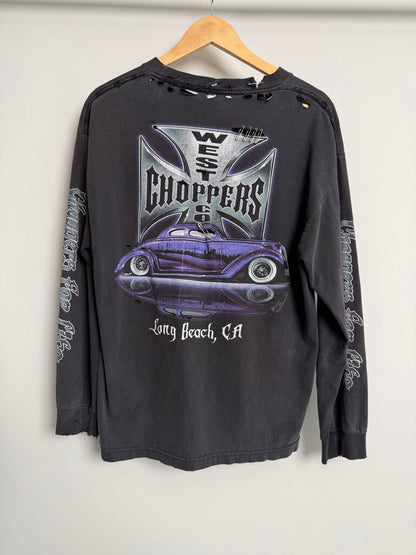 Preowned Vintage West Coast Chopper Spell Out Black L/S M/L