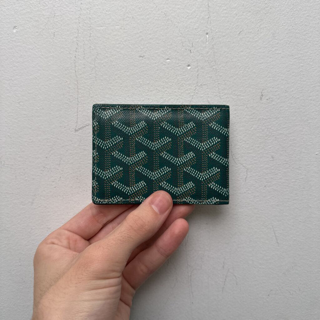 Preowned Goyard Green Flap Cardholder