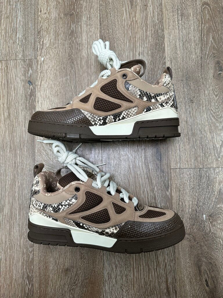 Preowned Louis Vuitton Skate Brown Snakeskin Sz.8.5/10.5M