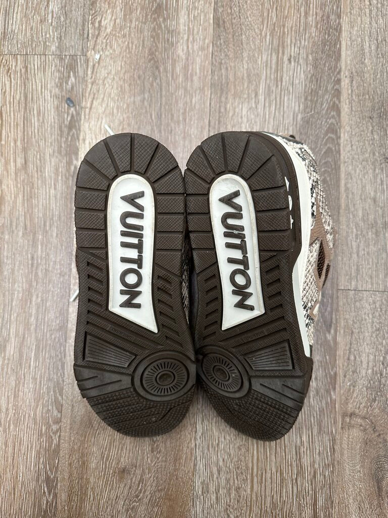 Preowned Louis Vuitton Skate Brown Snakeskin Sz.8.5/10.5M