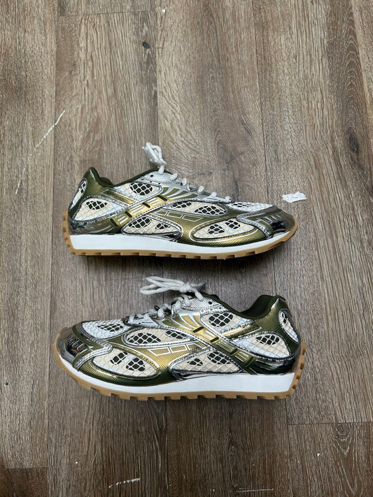 Preowned Bottega Orbit Olive Silver Sz.43
