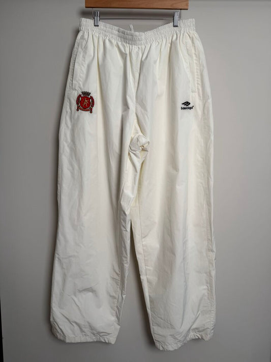 New Balecniaga White 3B Crest Track Pants Sz. M