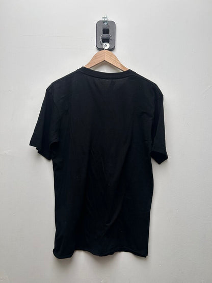 Preowned Saint Laurent Black White Script Logo Tee Sz.XS