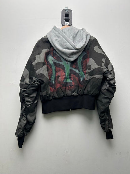 New Boredom Kills Black Grey Camo Star Jacket Sz.Small