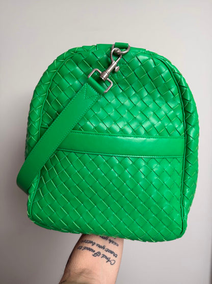 Bottega Vanetta Green Duffle Bag Large