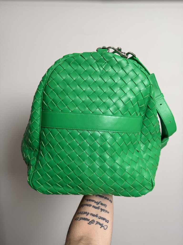 Bottega Vanetta Green Duffle Bag Large