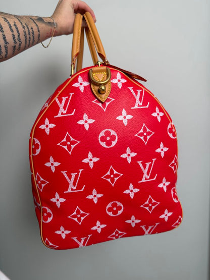 New Louis Vuitton Speedy 50 P9 Red Monogram