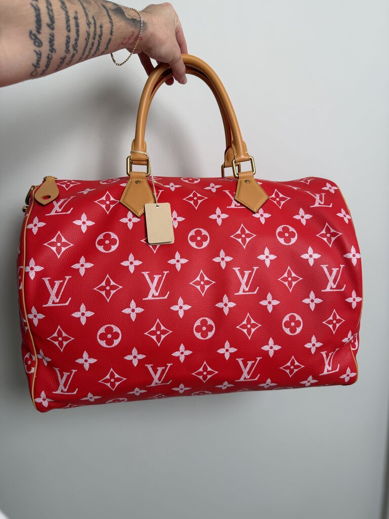 New Louis Vuitton Speedy 50 P9 Red Monogram