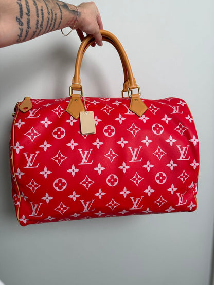New Louis Vuitton Speedy 50 P9 Red Monogram