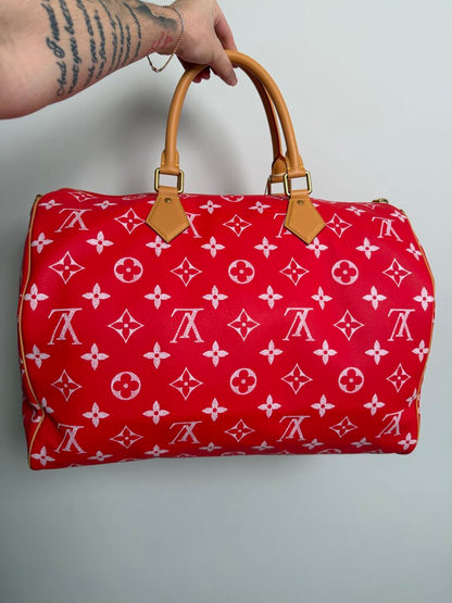 New Louis Vuitton Speedy 50 P9 Red Monogram