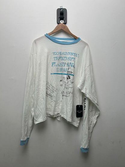 New Hmdd Eperimental Trend Set L/S Teal Sz. Medium