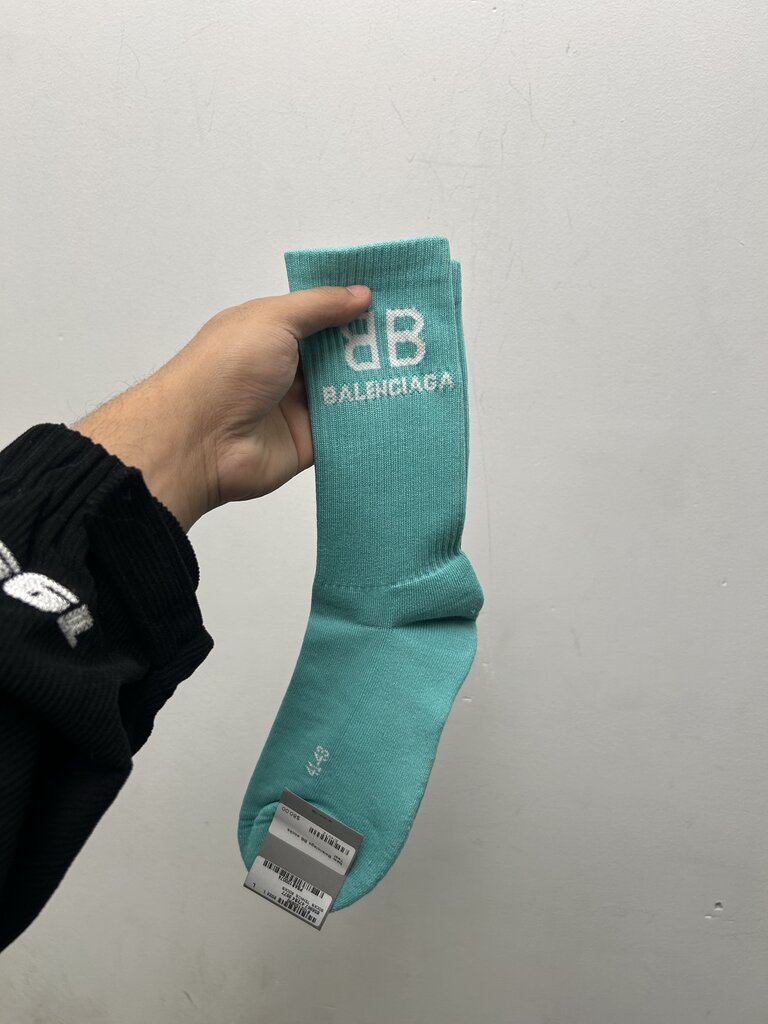 New Balenciaga BB socks Teal