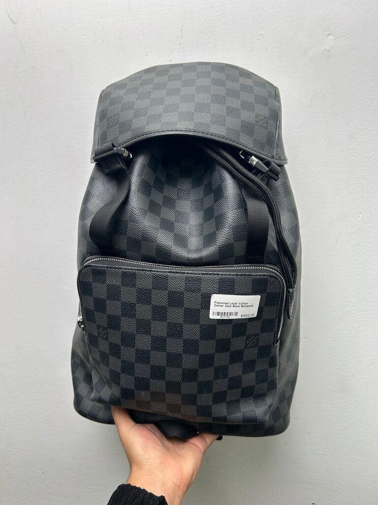 Preowned Louis Vuitton Damier Zack Black Backpack