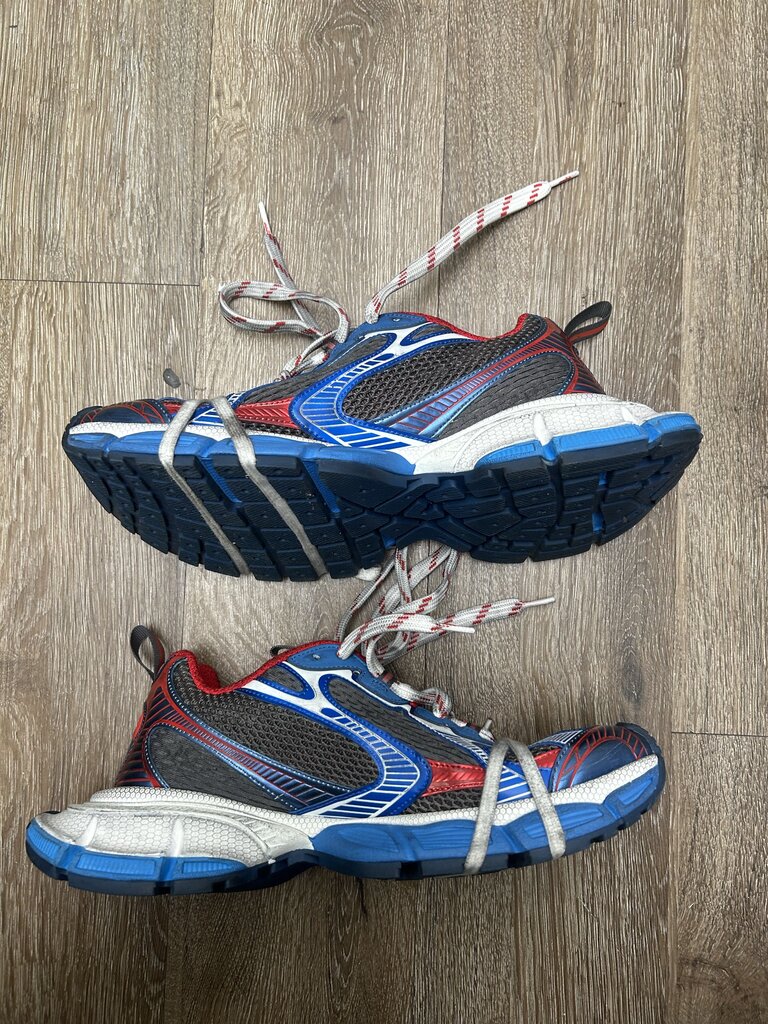 New Balenciaga 3XL Runner Black Red/Blue Sz. 43