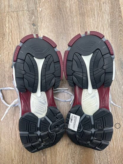 Preowned Balenciaga Runners White Burgundy Sz. 43 (NO BOX)